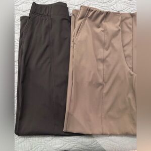 Women’s Old Navy powersoft Go 2 pair, Black and Tan Go High Waist Wide leg Pants